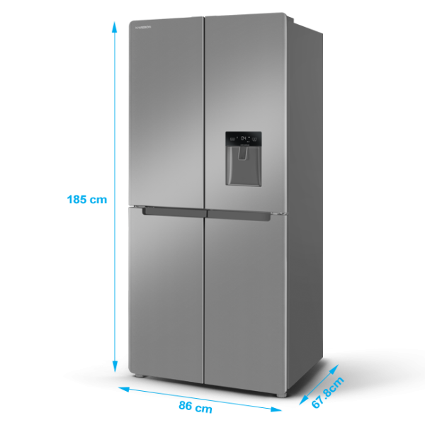 یخچال فریزر ساید بای ساید ایکس ویژن استیل مدل TF540